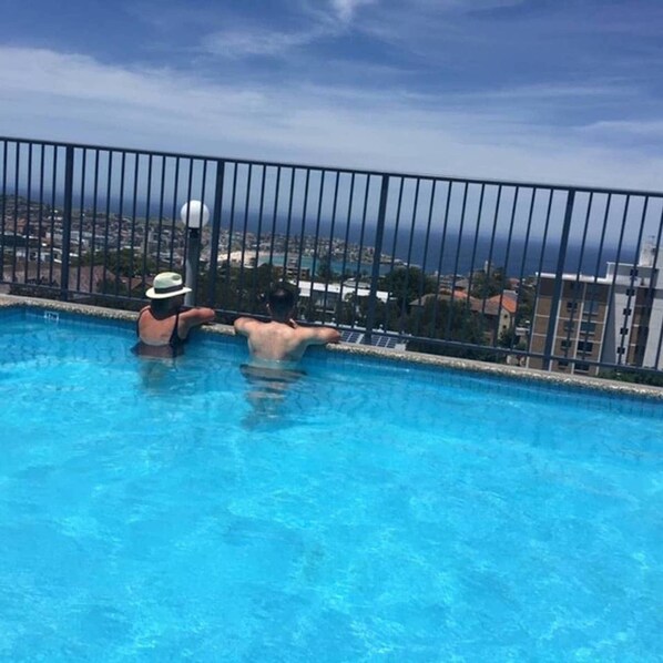 Looking eastwards from the pool
