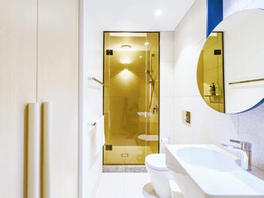 bathroom with walking shower