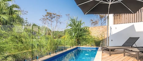Private full size heated lap pool
