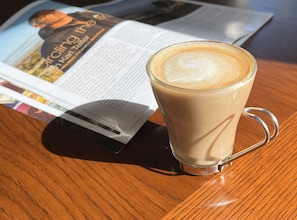 time to enjoy a Nespresso coffee whilst browsing a magazine.