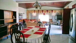 Family style dining area