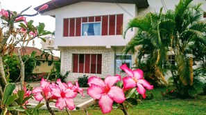 Large Home with lush yard.