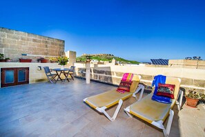 Your private terrace with view of Lighthouse and distant view of sea