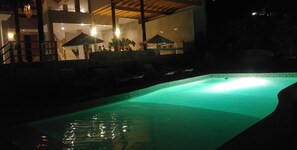 The pool at night