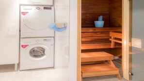 Bathroom with sauna