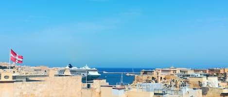 The view of Valletta Harbor from our Roof