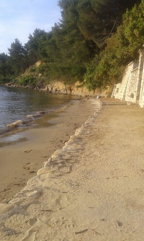 beach in front of house