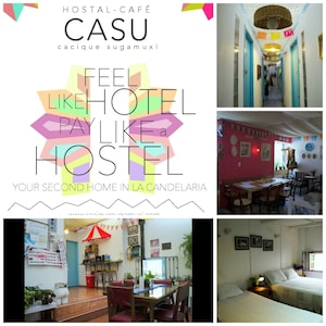El Hostel Café Casu es un lugar alegre y colorido.