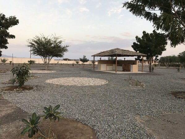 BBQ kitchen and dining area