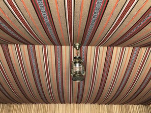 Tented ceiling in Luban Eco-Cabin