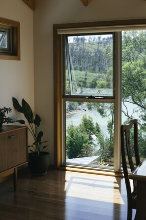 Views of the beach and water from the top floor living area
