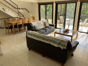 Large open plan living area fully air conditioned