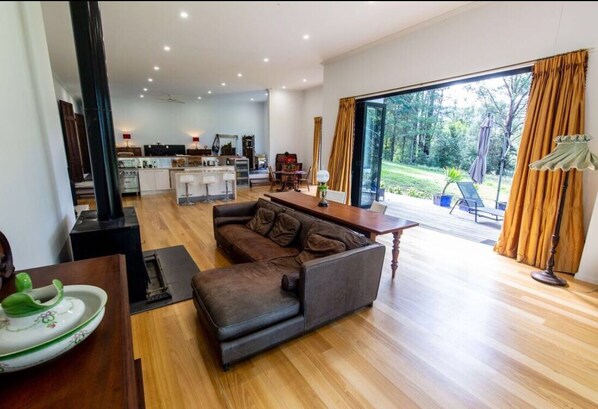 Like a “penthouse in the sky”! Awesome living area! Elevated king suite behind!