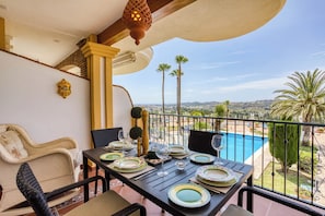 Casa Victor Terrace with Pool and Golf course views.