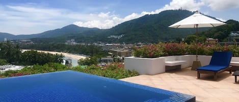 Stunning Mountain and Beach Views From Private Rooftop Terrace Pool