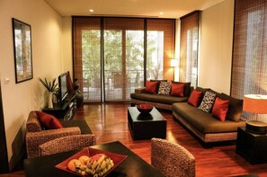 Living Room With Sliding Doors To Terrace 