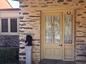 Front door of Stables Cottage