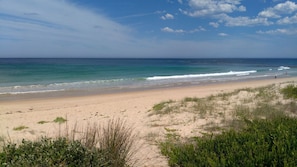 The beach at the end of the private track - 100 steps from the house