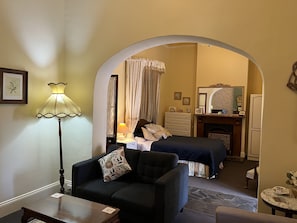 Lounge with adjoining bedroom