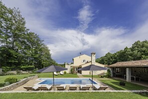 Pool, house, summer kitchen