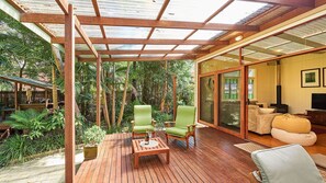 Back deck flows through to living area