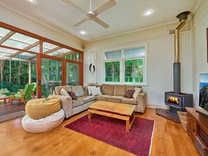 Living area opens on to back deck