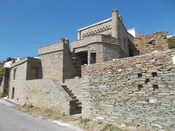 The Cyclades Olive Museum;s building with the Guest House (GH)