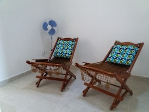 familiy room on the first floor with comfortable chairs