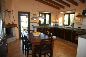 kitchen with chimney