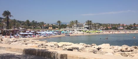 View of private beach restaurants - Golfe Juan