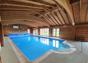Indoor heated swimming pool and sauna