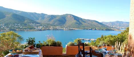 View of the bay from one of the terraces