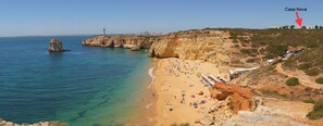 Unser Strand Praia dos Caneiros zu Fuß erreichbar