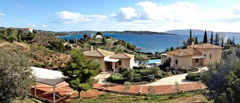 Panoramic view of the villa