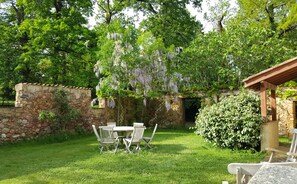 Sitzecke beim Ferienhaus