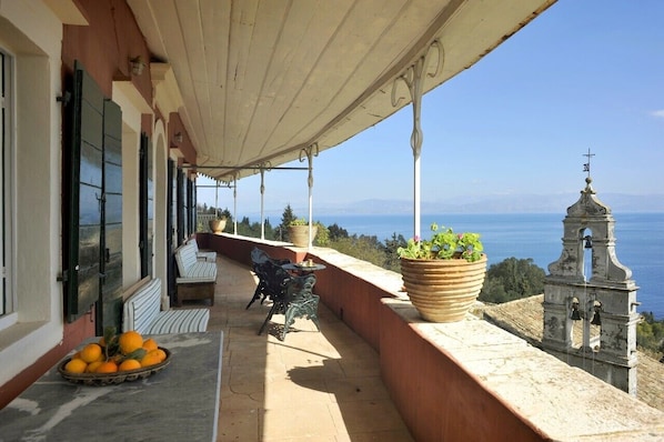 Balcony and church