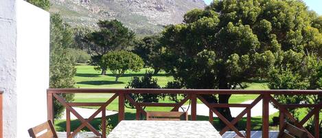 Balcony overlooking golf course