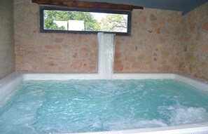 The owners has newly added this lovely indoor spa to the house