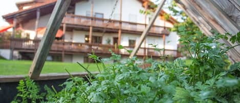 Südbalkon Blick vom Garten