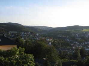 Aussicht vom WZ-Balkon