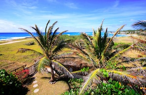 Seascape Beach House garden/sea view to the south at Surfers Point Barbados
