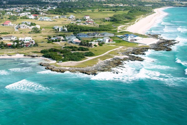 Aerial Photo of Seascape Beach House on Surfers Point, Barbados
