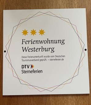 3 Sterne klassifiziert Ferienwohnung vom DTV in 2024