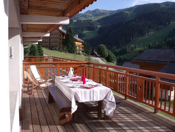 Une grande terrasse orientée plein ouest