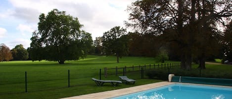 Exclusive pool and park view