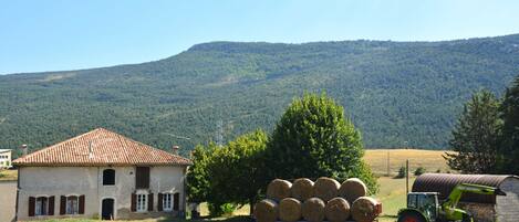 Chateau Ricard de face, la location occupe la moitié droite du bâtiment
