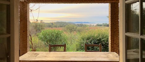 View to the sea from the house