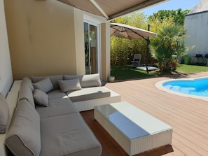 Confortable salon de jardin