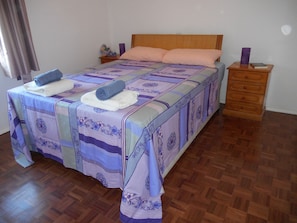 Master Bedroom with double bed.  Linen provided.