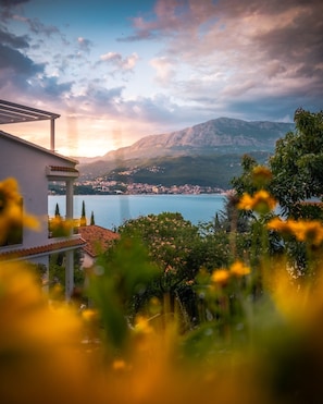 Mount Orjen on the other side of the bay